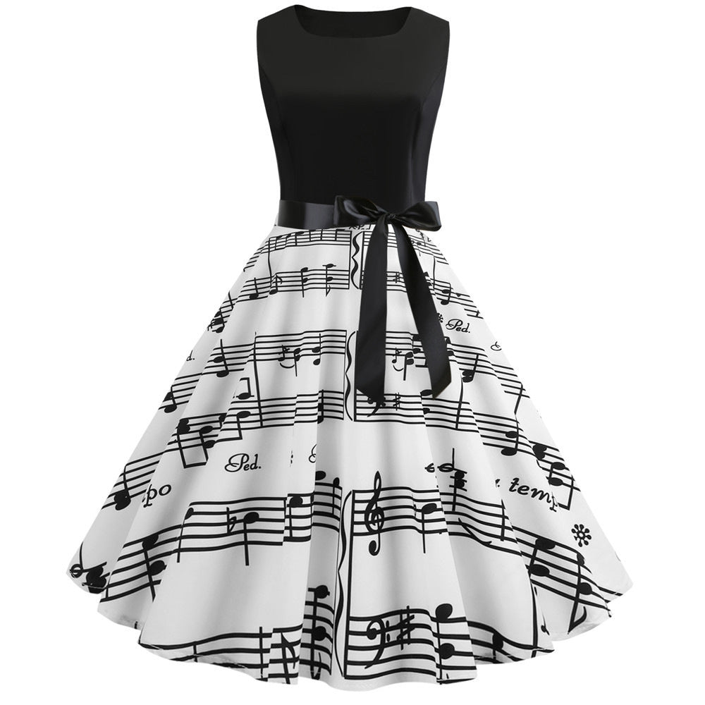 Rockabilly Jurk Dames | Mouwloos | Wijde Rok | Zes Prints-Boutique Moda