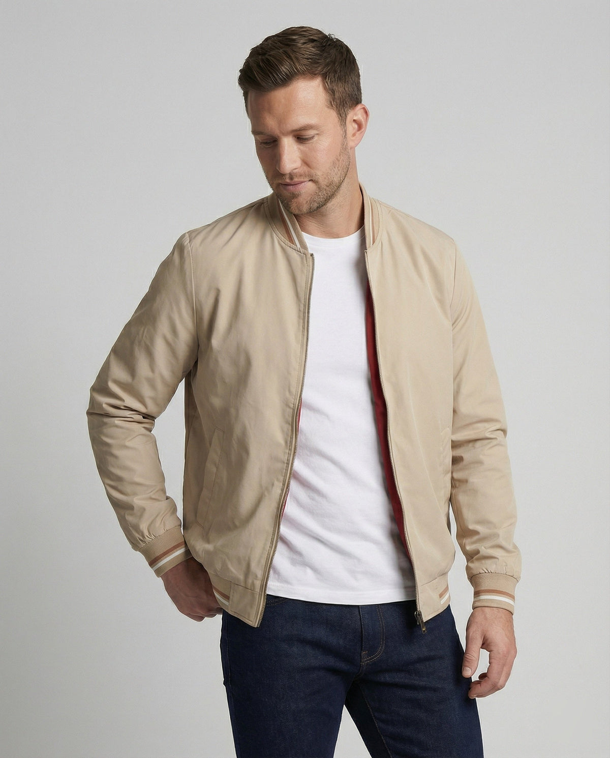 Nylon Bomberjack Heren | Waterafstotend | Lichtgewicht | Ritssluiting-Boutique Moda
