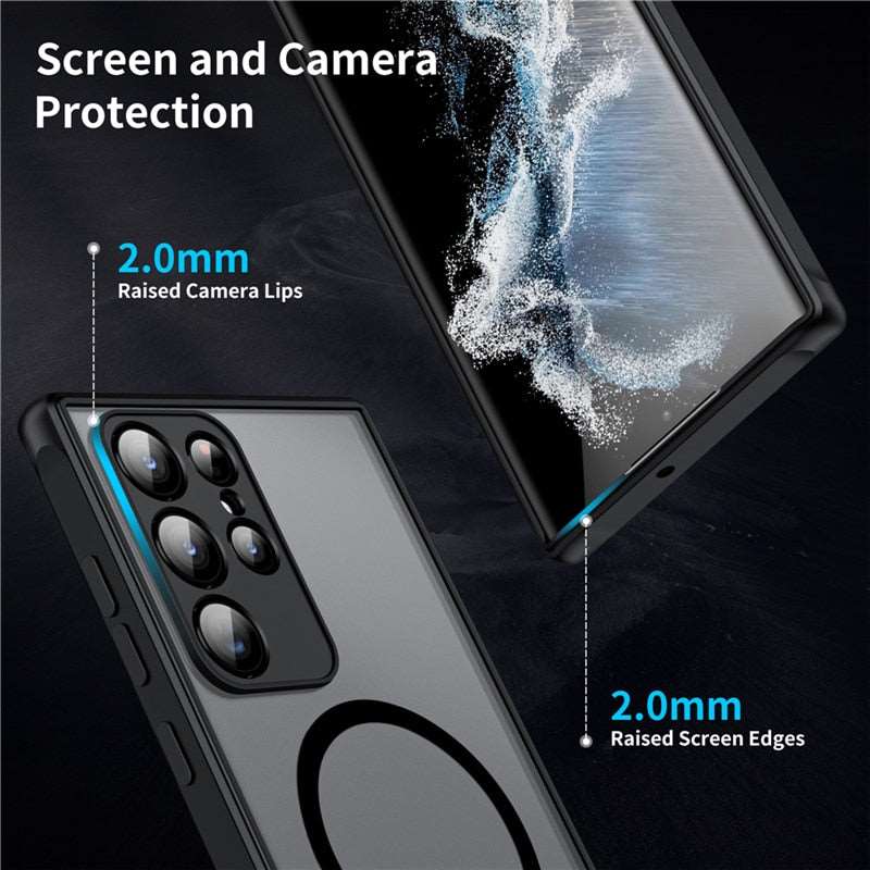 Productafbeelding met uitleg over camera- en schermbescherming van telefoonhoesje | Boutique Moda