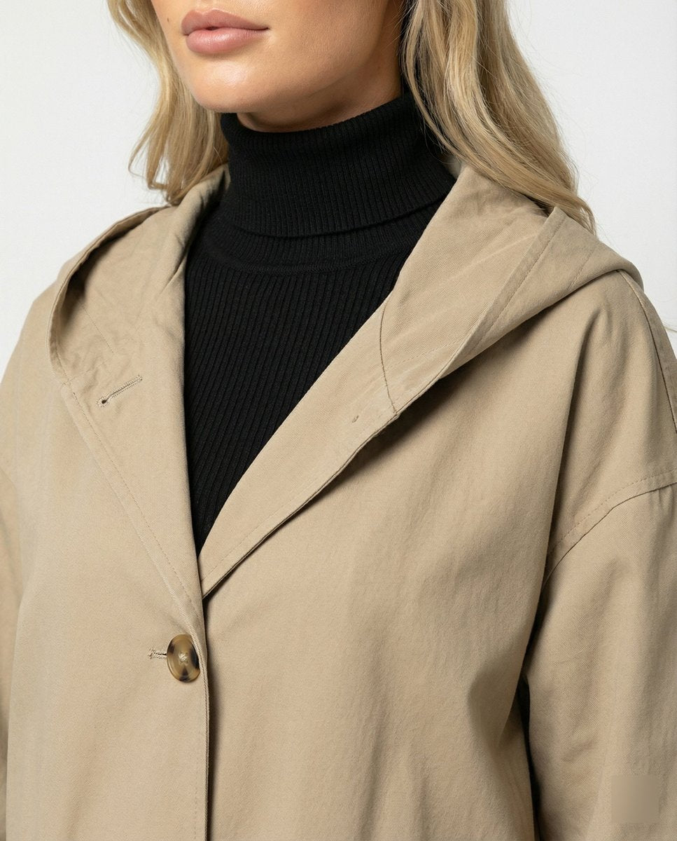 Lange Jas Dames | Waterafstotend | Winddicht | Capuchon-Boutique Moda