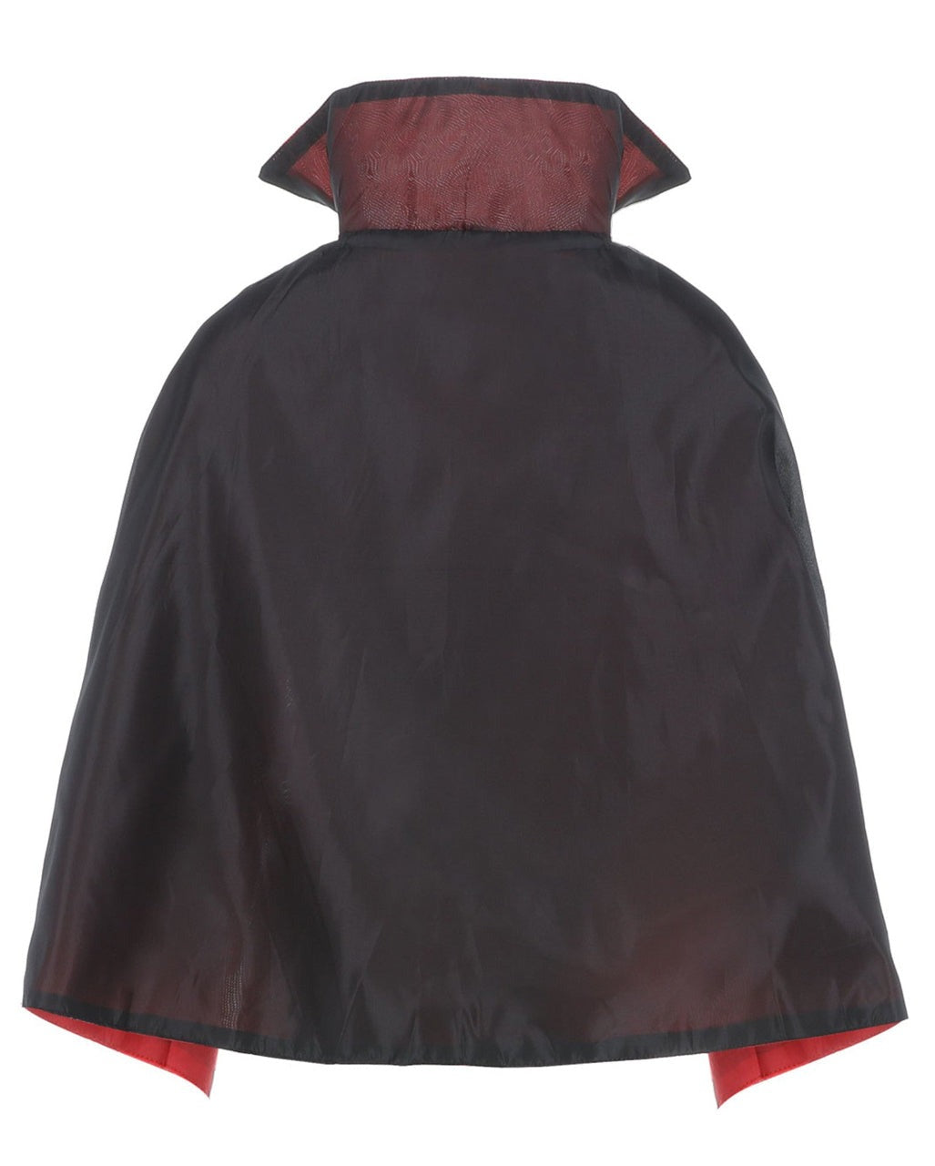 Halloweencape voor kinderen met de zwarte kant buiten en opstaande kraag