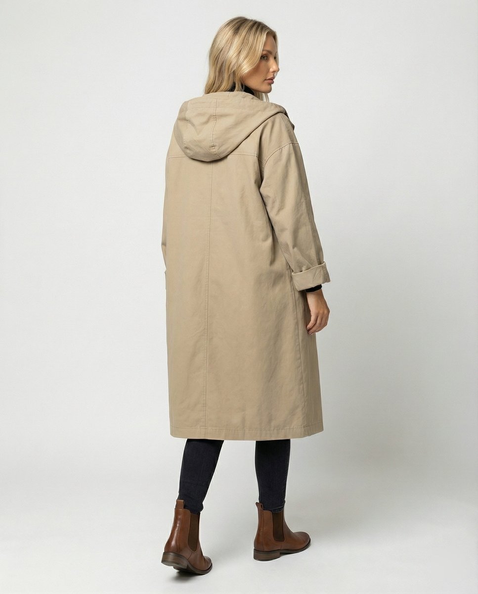 Lange Jas Dames | Waterafstotend | Winddicht | Capuchon-Boutique Moda
