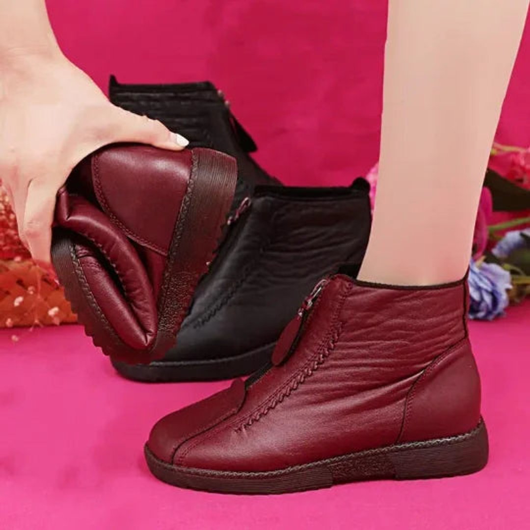 Winterlaarzen Dames | Gevoerd | Rits | Antislipzool-Boutique Moda