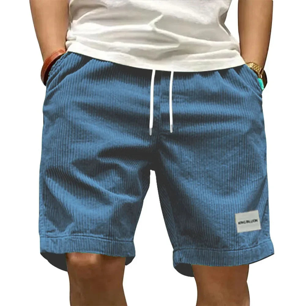 Ribfluweel Short Heren | Elastische Taille | Opgerolde Zoom | Casual-Boutique Moda