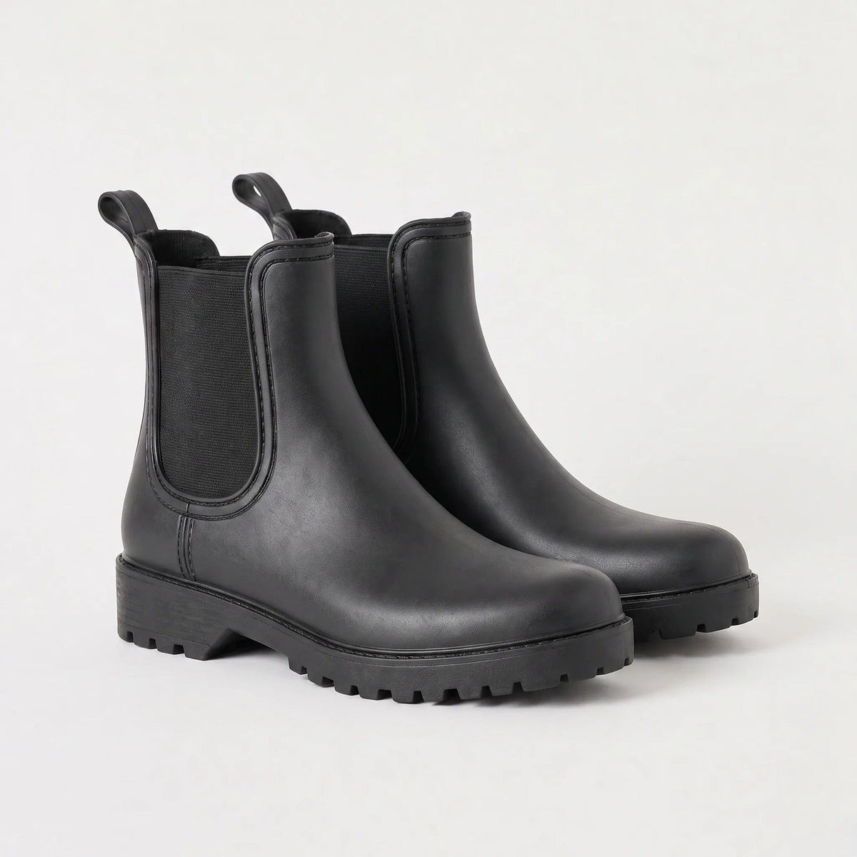 Zwarte Chelsea-regenlaarzen in zwart, productfoto