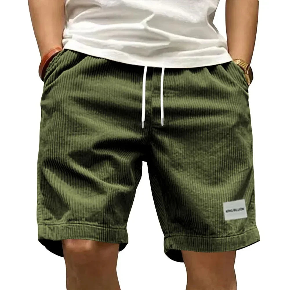 Ribfluweel Short Heren | Elastische Taille | Opgerolde Zoom | Casual-Boutique Moda