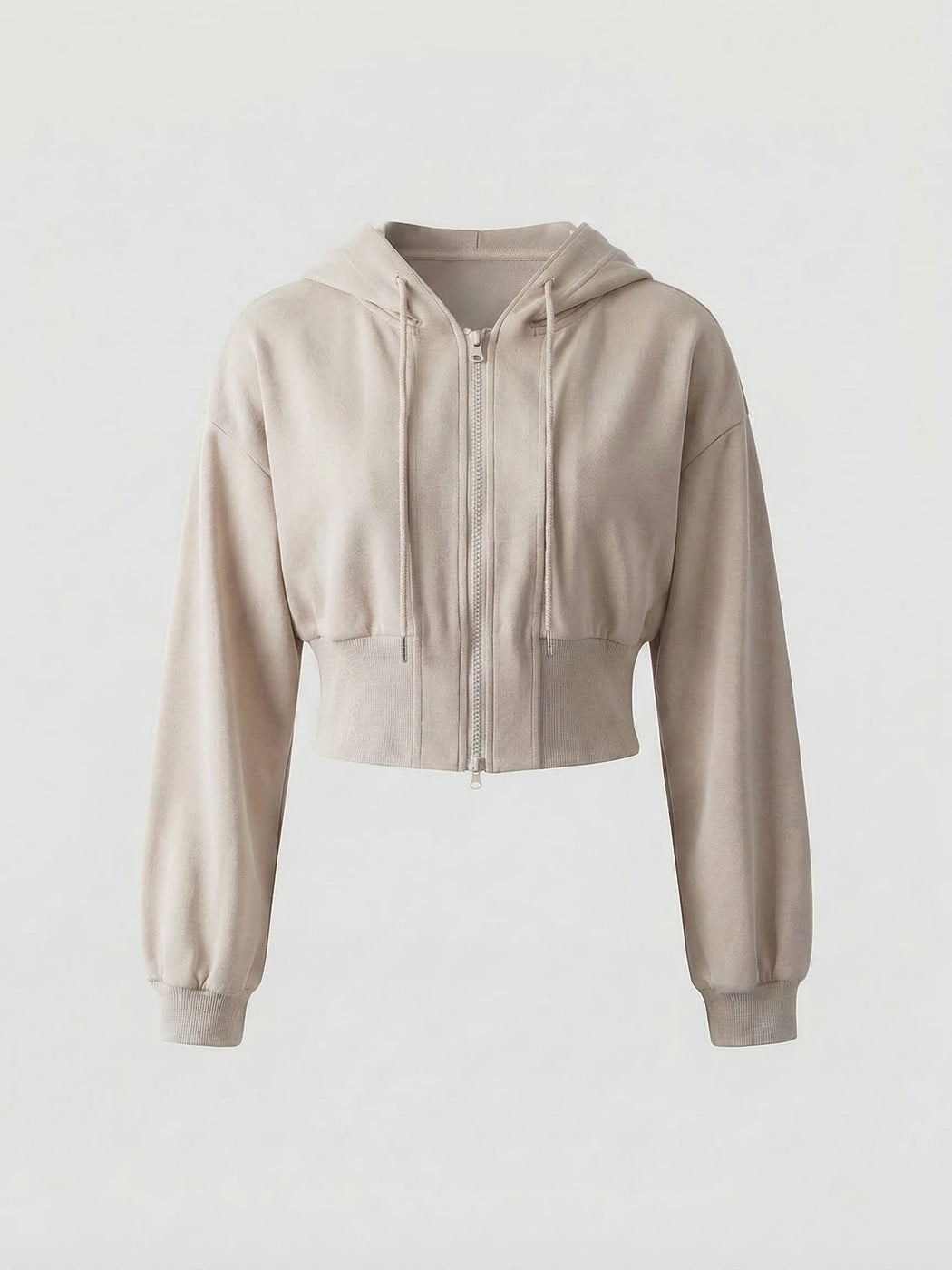 Beige kort vest met verlaagde schouders, productfoto van voren | Boutique Moda