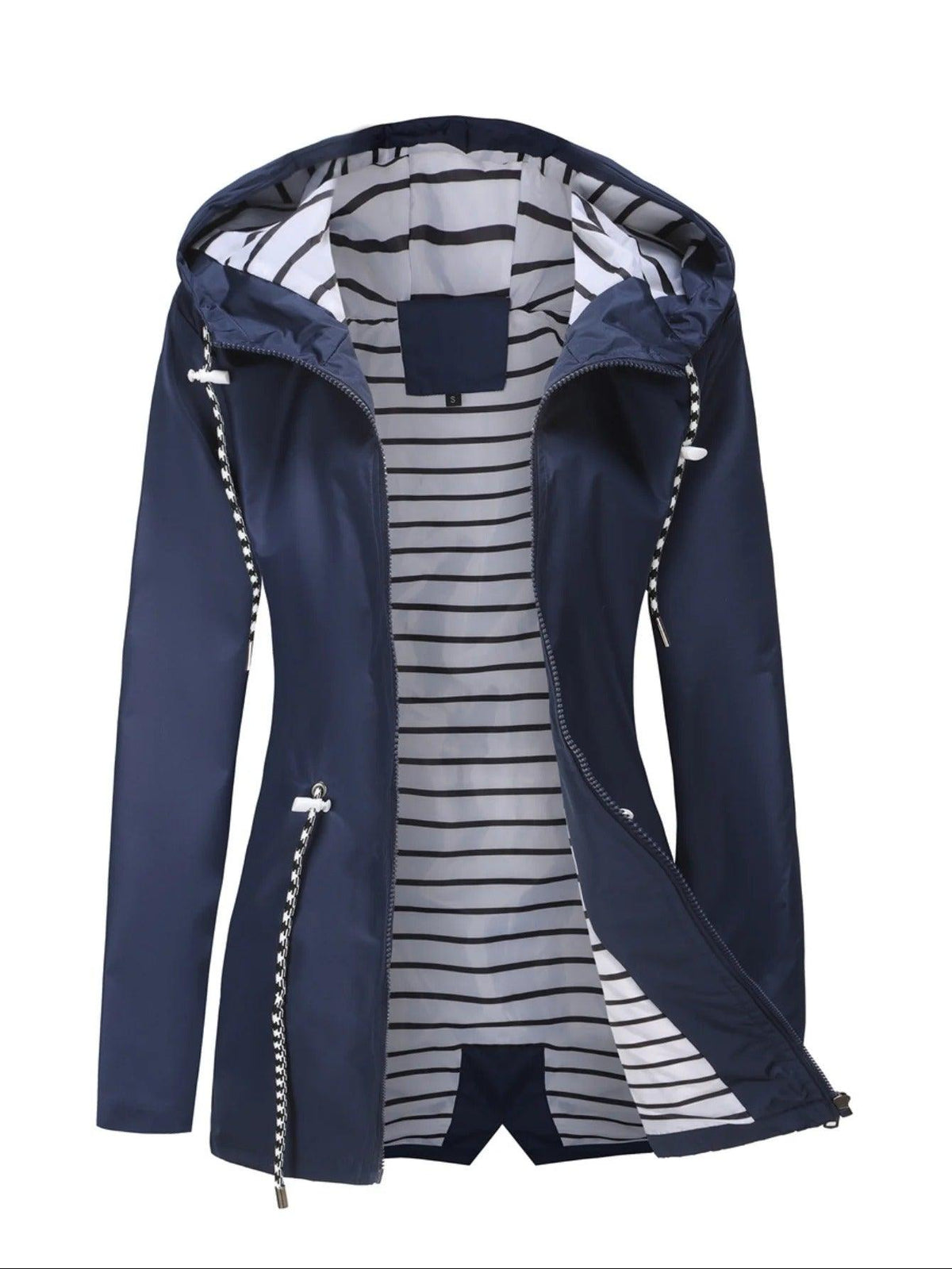 Parka Dames | Waterdicht | Capuchon | Gestreepte Voering-Boutique Moda