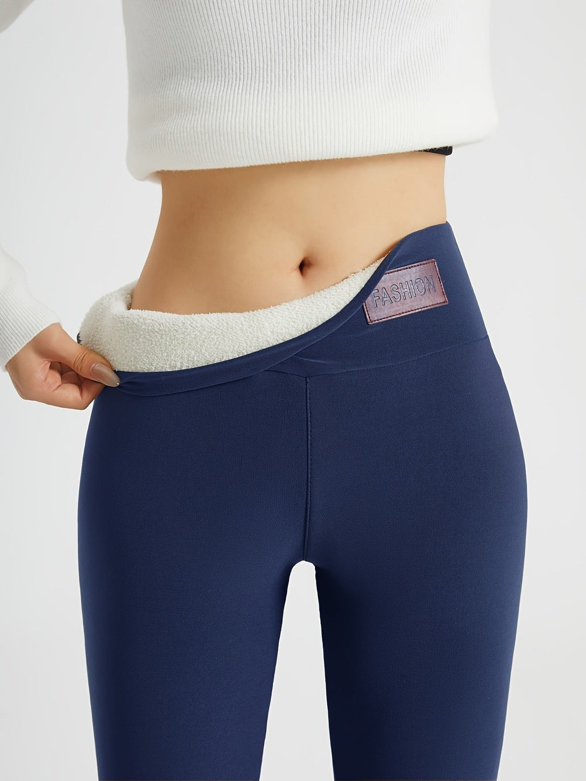 Thermo legging in marineblauw