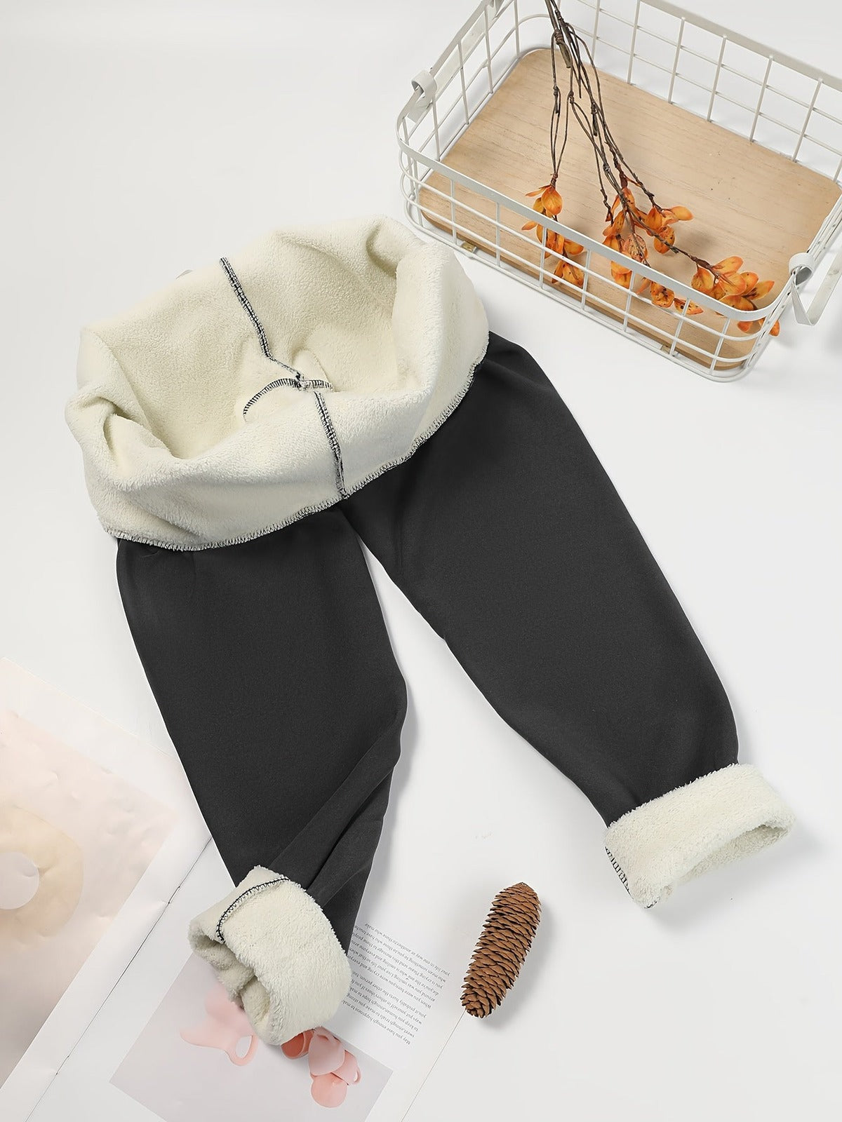 Thermo legging in donkergrijs