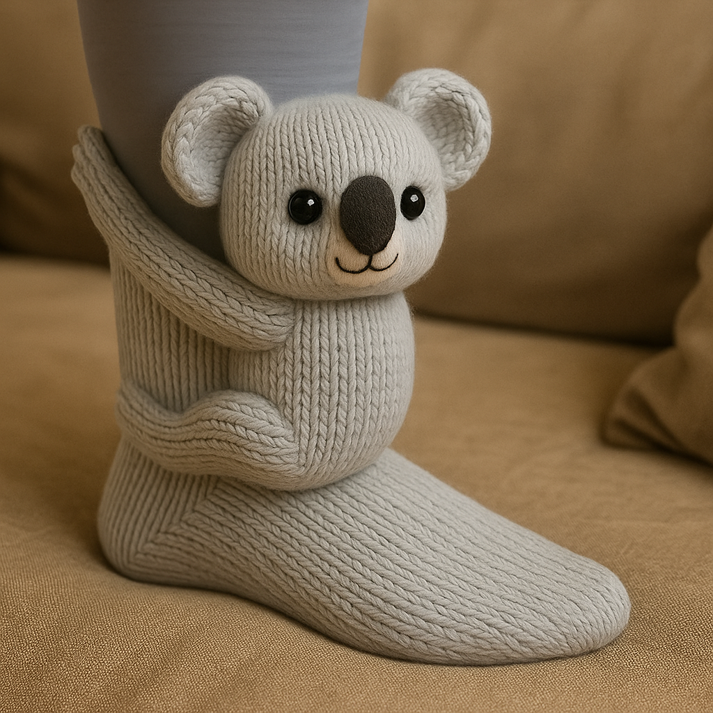 3D dierensokken | pluche huissokken | antislipzool-Boutique Moda