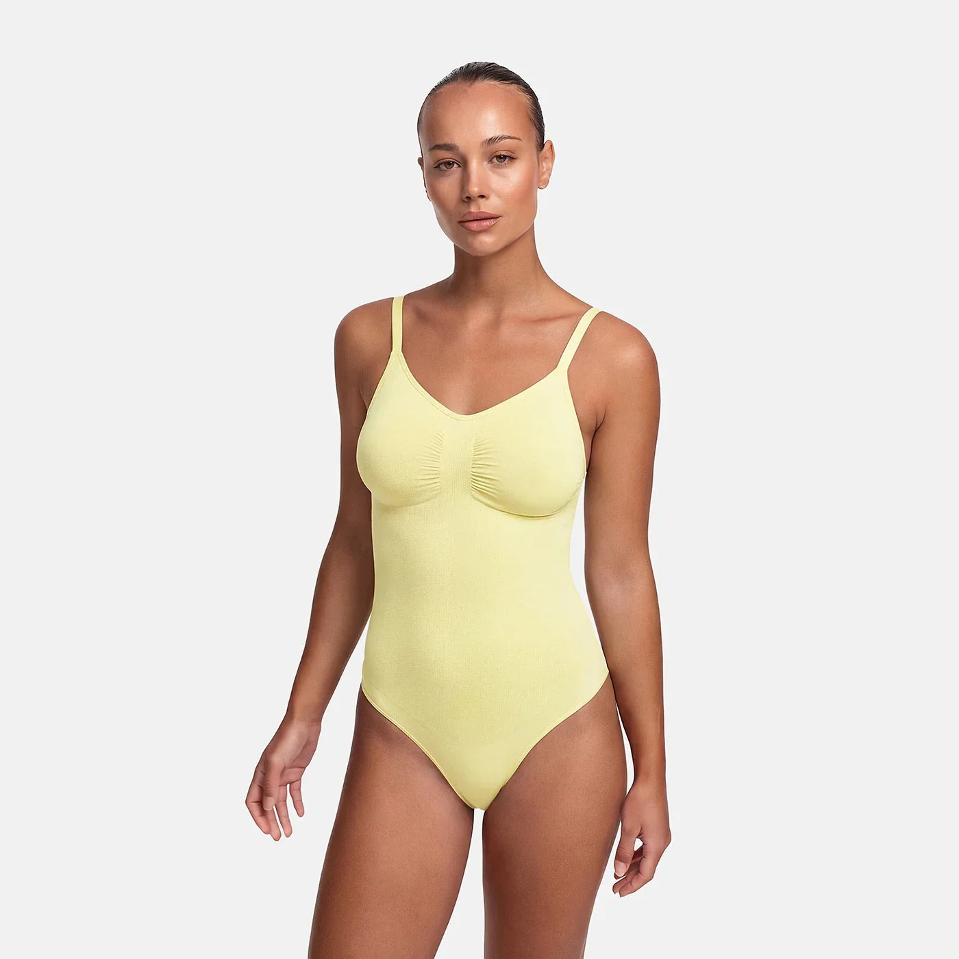 Body gainant en tissu extensible | Body correcteur sans coutures | Contrôle du ventre