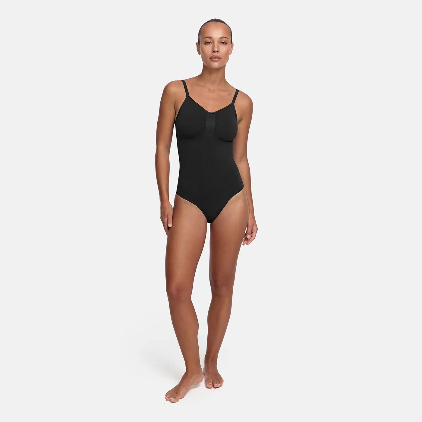 Body gainant en tissu extensible | Body correcteur sans coutures | Contrôle du ventre