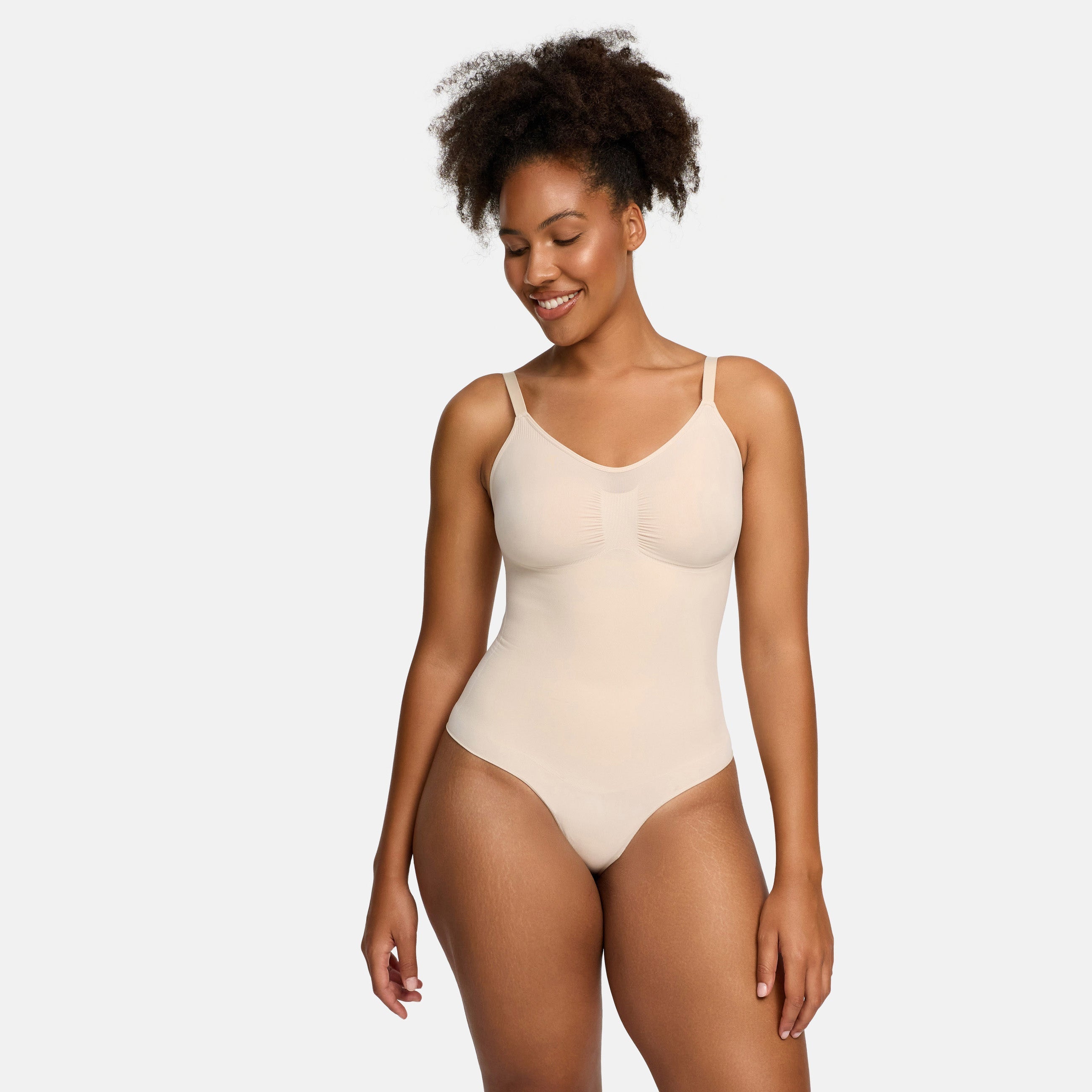 Body gainant en tissu extensible | Body correcteur sans coutures | Contrôle du ventre
