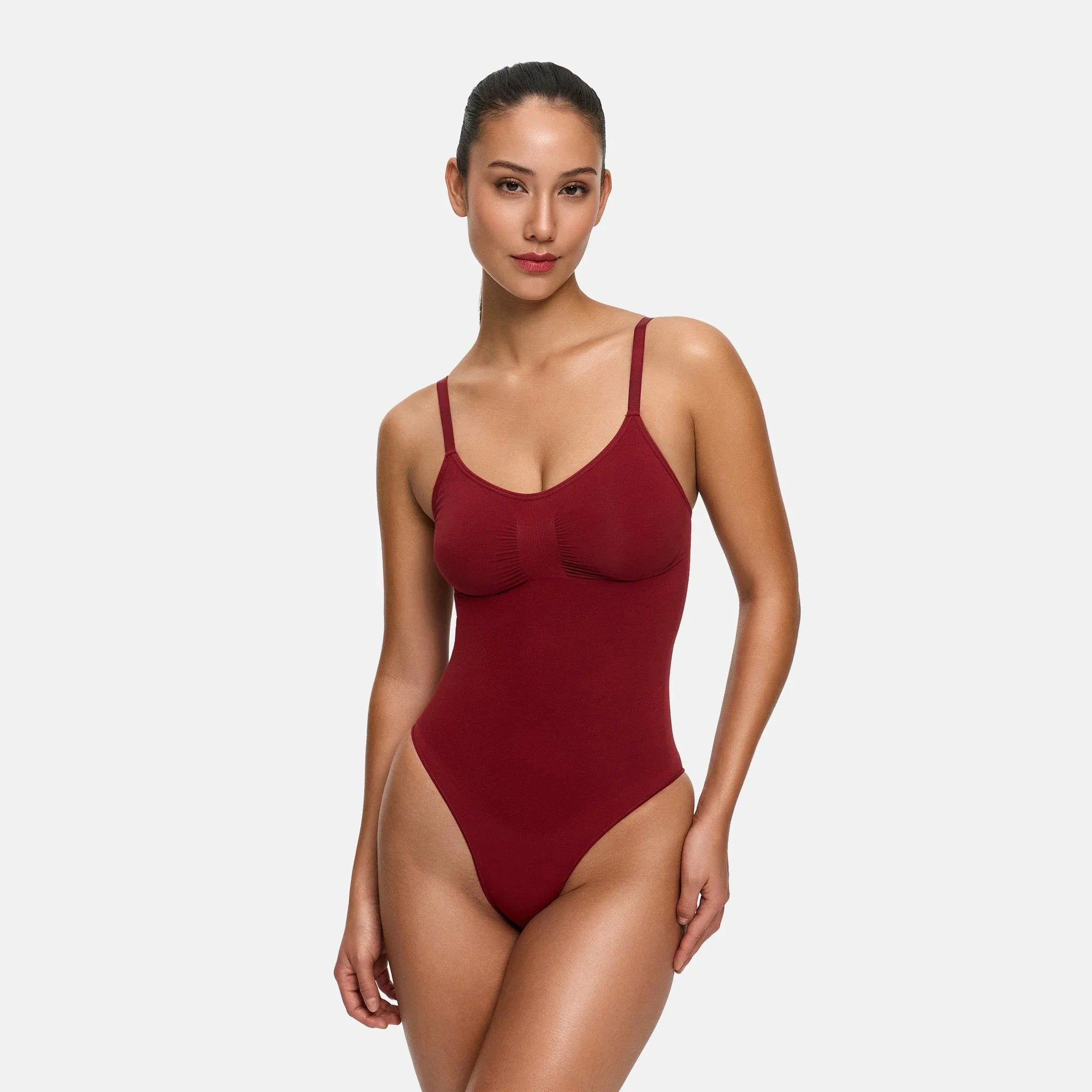 Body gainant en tissu extensible | Body correcteur sans coutures | Contrôle du ventre