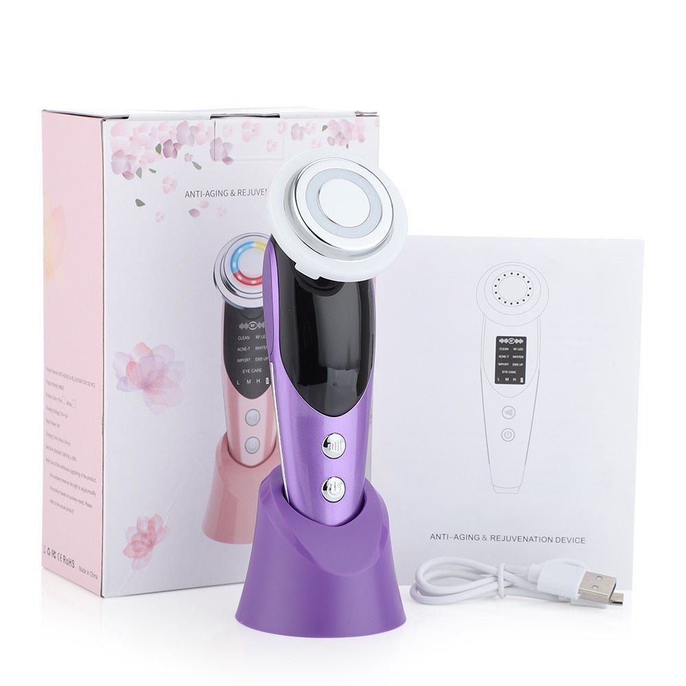 7-in-1 Facial Massager | Elektrisch gezichtsapparaat dat diep reinigt en de huidkwaliteit verbetert-Boutique Moda