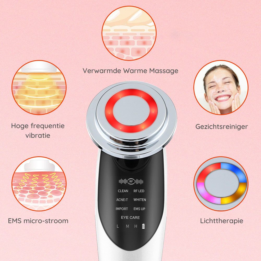 7-in-1 Facial Massager | Elektrisch gezichtsapparaat dat diep reinigt en de huidkwaliteit verbetert-Boutique Moda