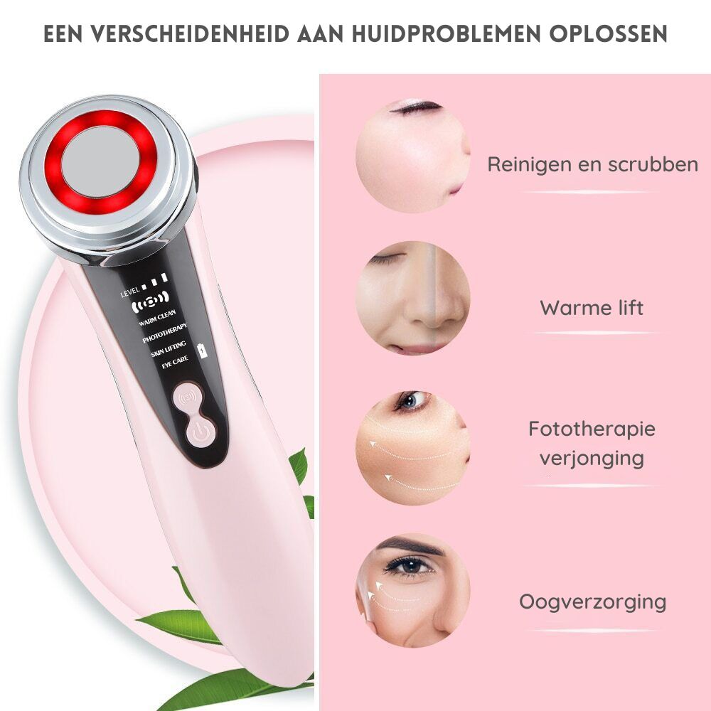 7-in-1 Facial Massager | Elektrisch gezichtsapparaat dat diep reinigt en de huidkwaliteit verbetert-Boutique Moda