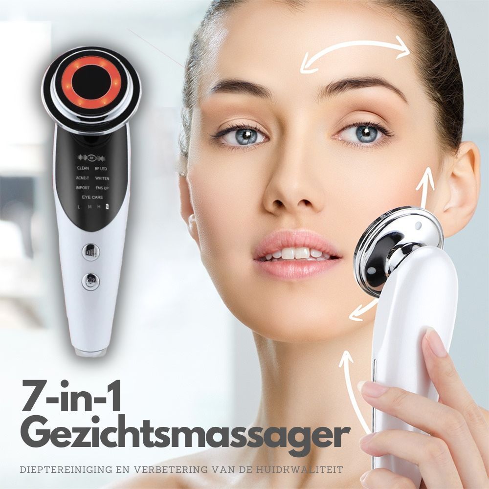7-in-1 Facial Massager | Elektrisch gezichtsapparaat dat diep reinigt en de huidkwaliteit verbetert-Boutique Moda