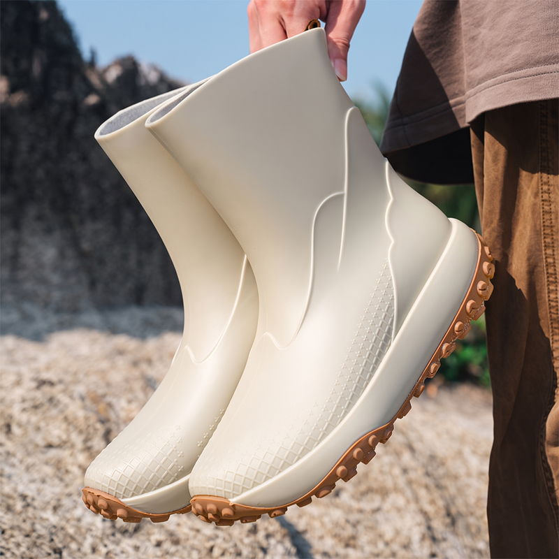 Rubberlaarzen voor heren in beige