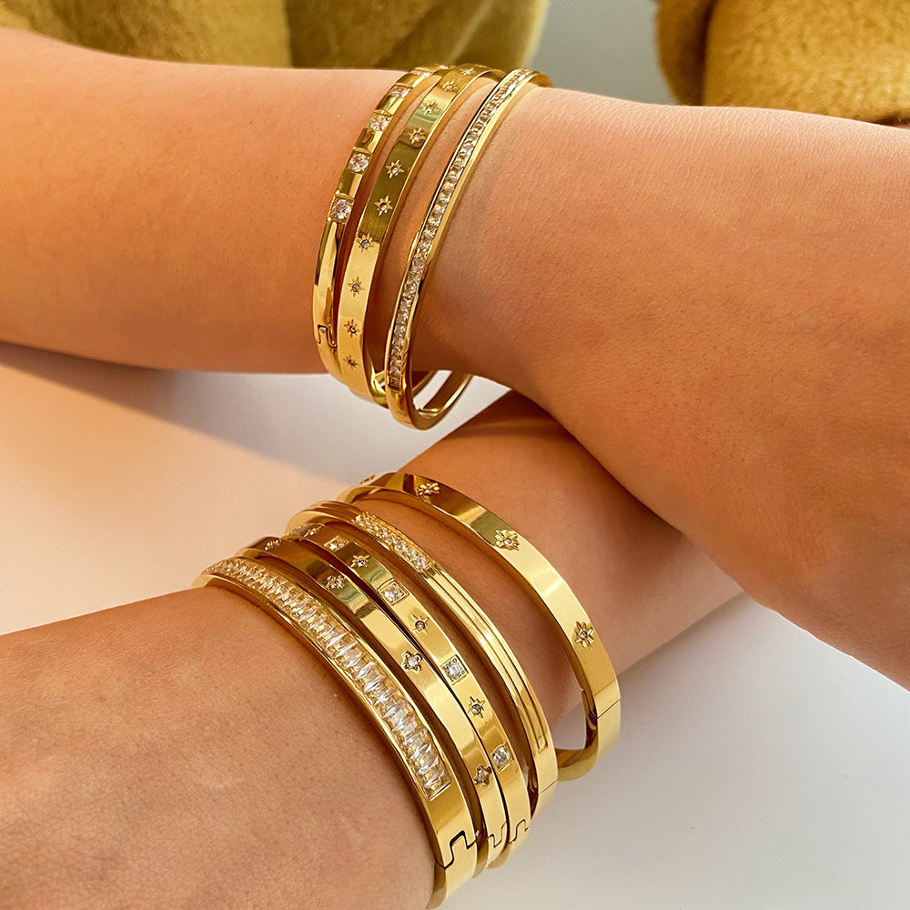 Armband - Gouden Cuff Bangle Armband voor Dames-Boutique Moda