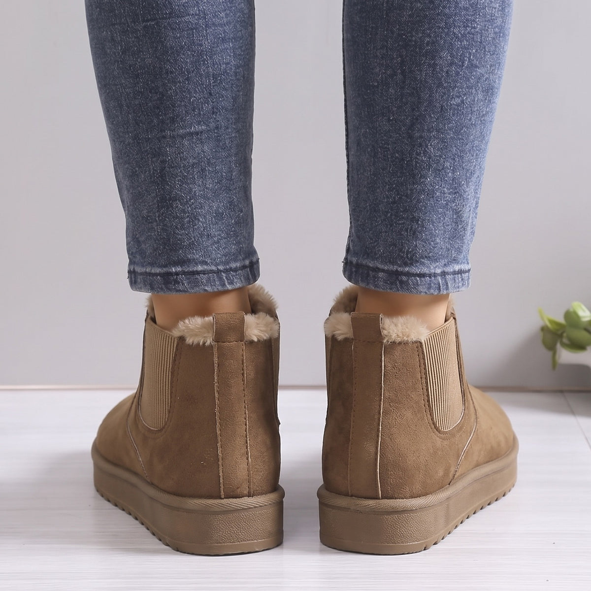 Winterschoenen, achterkant