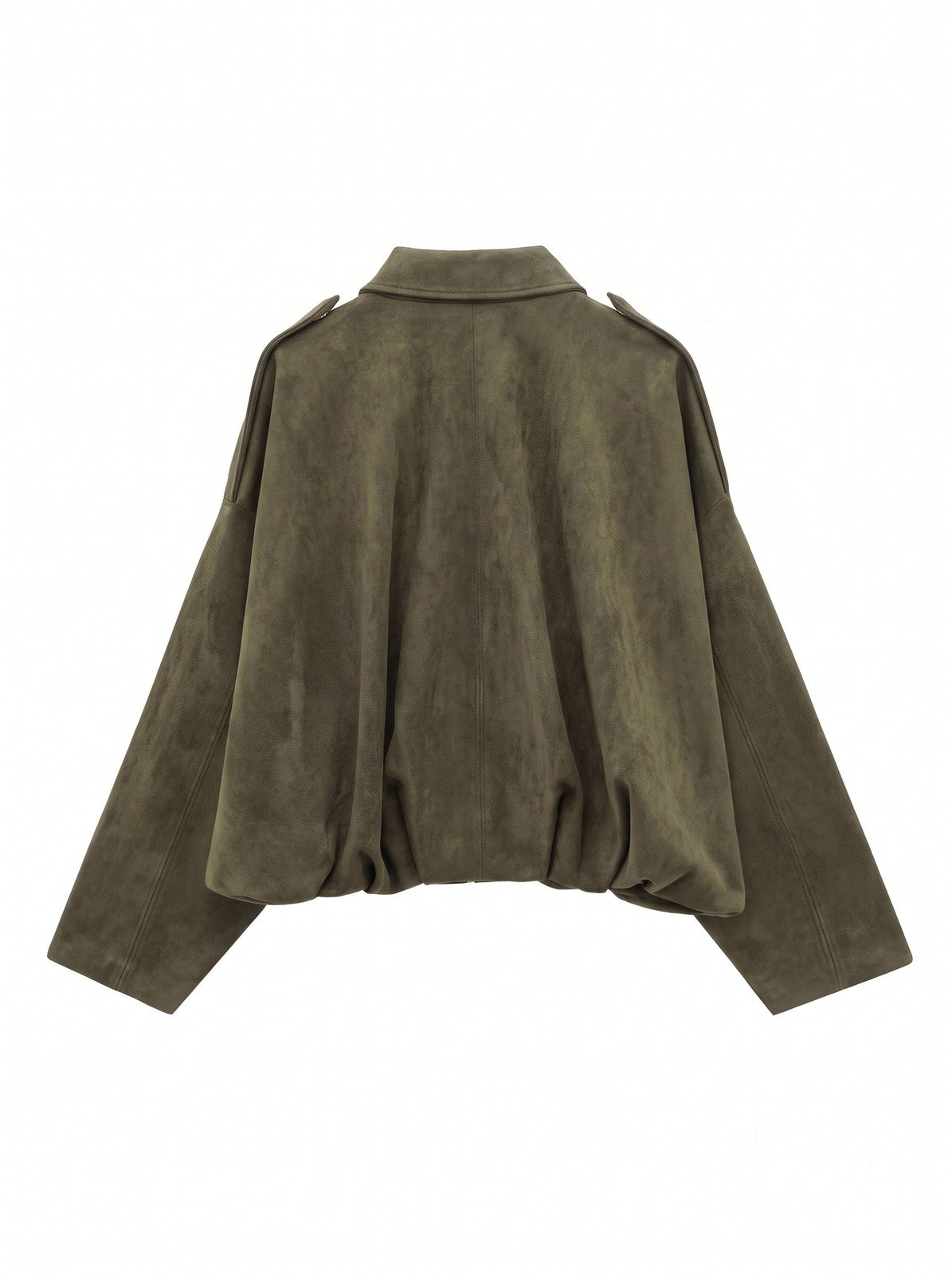Oversized bomberjack dames, achterkant