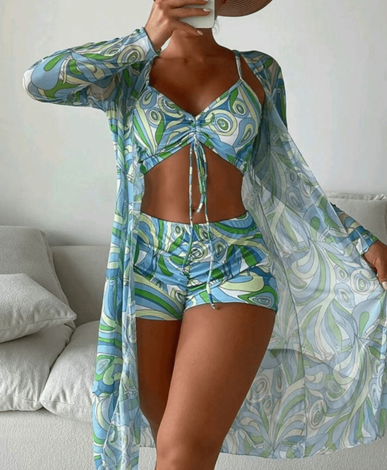 Bikiniset - 3-delig - Verstelbare bandjes - Bikini gewaad - Strandkleding-Boutique Moda