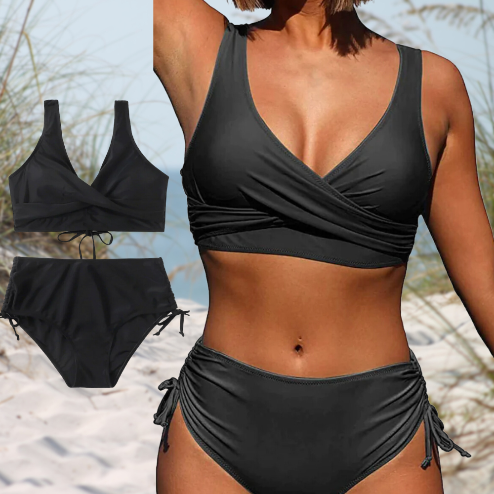 Bikiniset - Breed bandje Push-Up Bikini met hoge taille Strandkleding Set-Boutique Moda