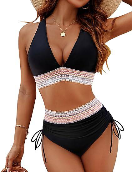 Bikiniset - Tweedelig - V-hals - Bikini met hoge taille - Zwemkleding voor dames-Boutique Moda