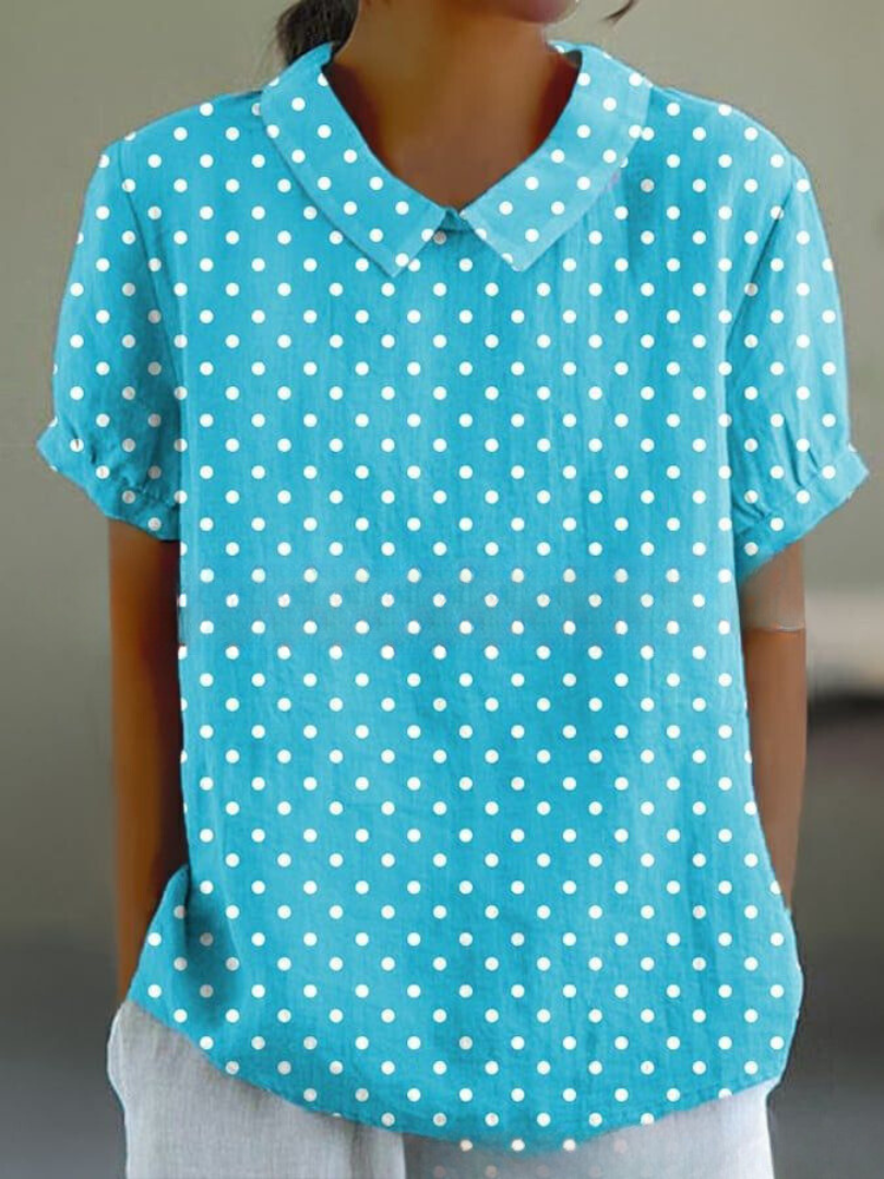 Bloemenblouse | Korte Mouw | Loose Fit | Zomertop-Boutique Moda