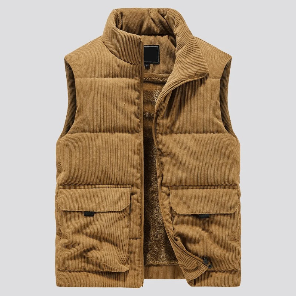 Bodywarmer | Corduroy | Gewatteerd | Puffer Vest | Herenvest-Boutique Moda