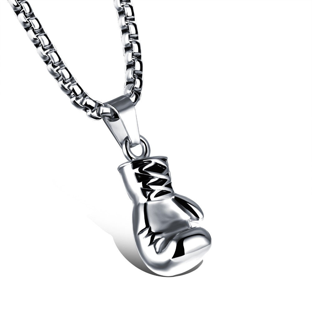 Bokshandschoen ketting | Hanger | Goud, Zilver en Zwart | Kettingen voor mannen | Ketting voor mannen-Boutique Moda