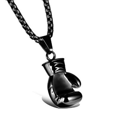 Bokshandschoen ketting | Hanger | Goud, Zilver en Zwart | Kettingen voor mannen | Ketting voor mannen-Boutique Moda