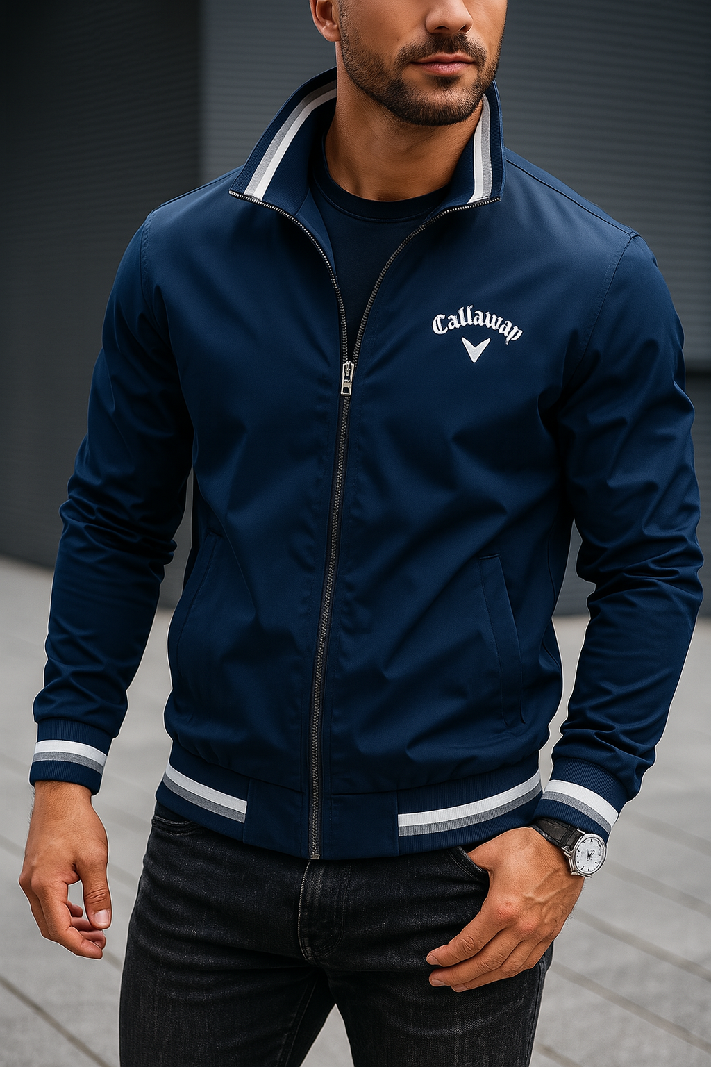 Bomberjack - Casual lichtgewicht herenjack met rits-Boutique Moda