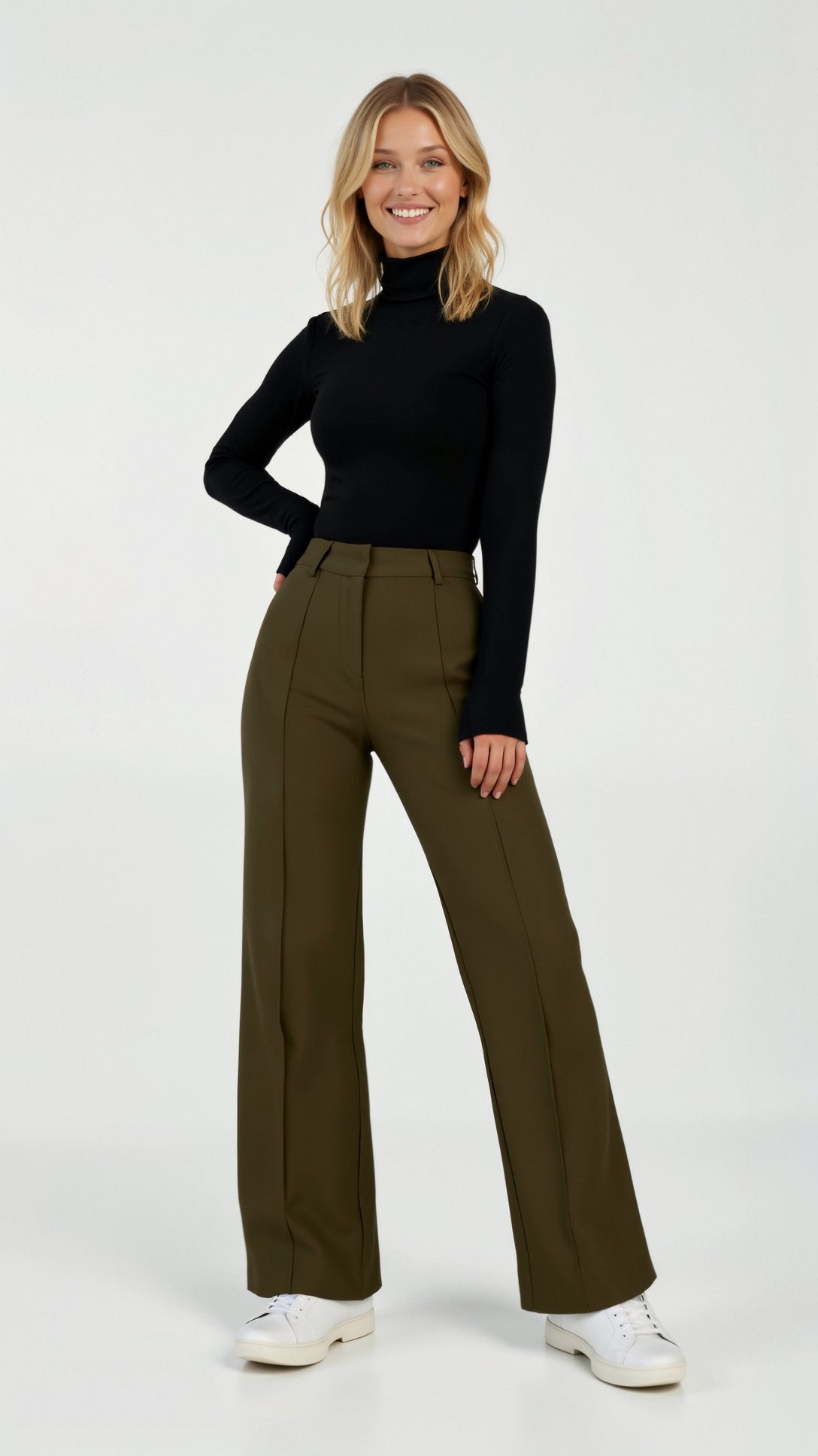 Broek met wijde pijpen | Comfortabel | High Waisted | Broek met wijde pijpen | Broek met wijde pijpen voor vrouwen-Boutique Moda