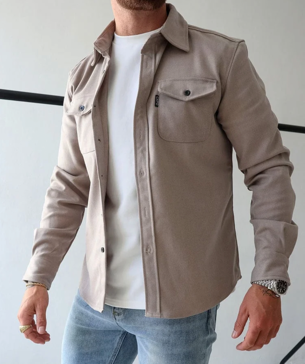 Button Up Overhemd - Lange Mouw - Kraag - Overhemden - Herenkleding-Boutique Moda