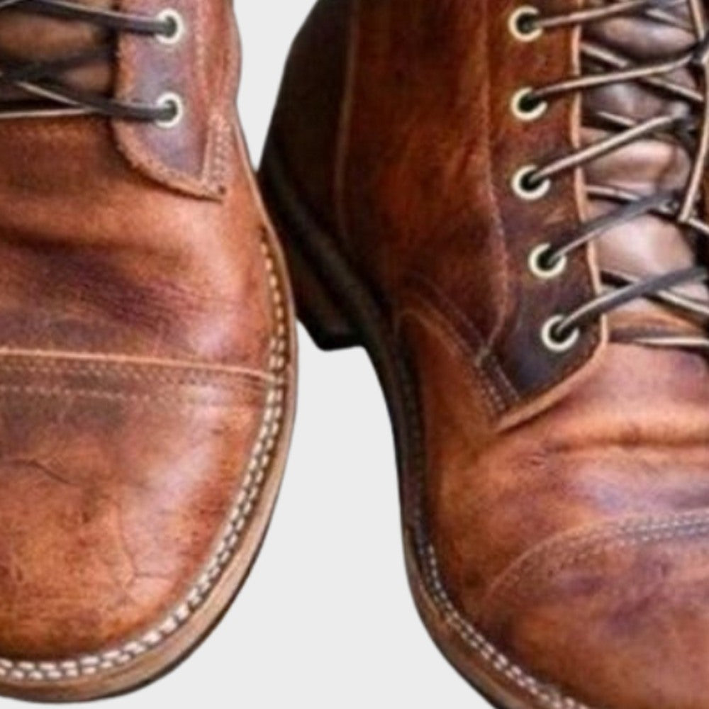 Kunstleren Laarzen | Bruin | Veterschoenen | Enkellaarzen | Herenlaarzen 5