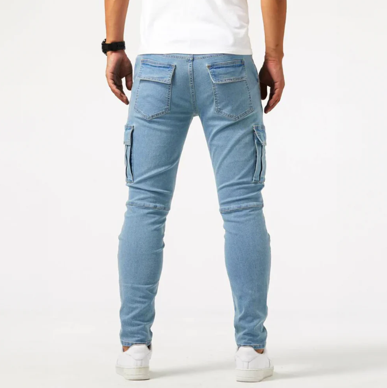 Cargo Jeans - Slim Fit - Stretchy - Skinny Jeans - Heren Cargo Broek-Boutique Moda