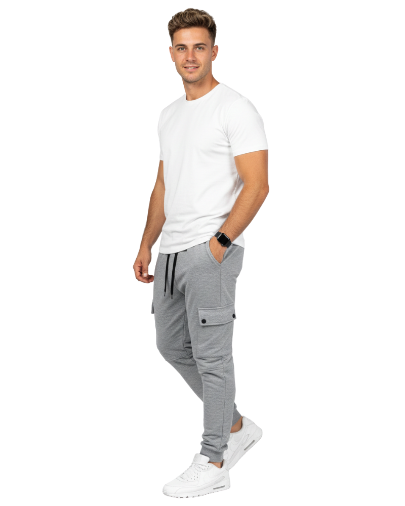 Cargo Joggers - Slim Fit Joggerbroek met koord voor heren-Boutique Moda