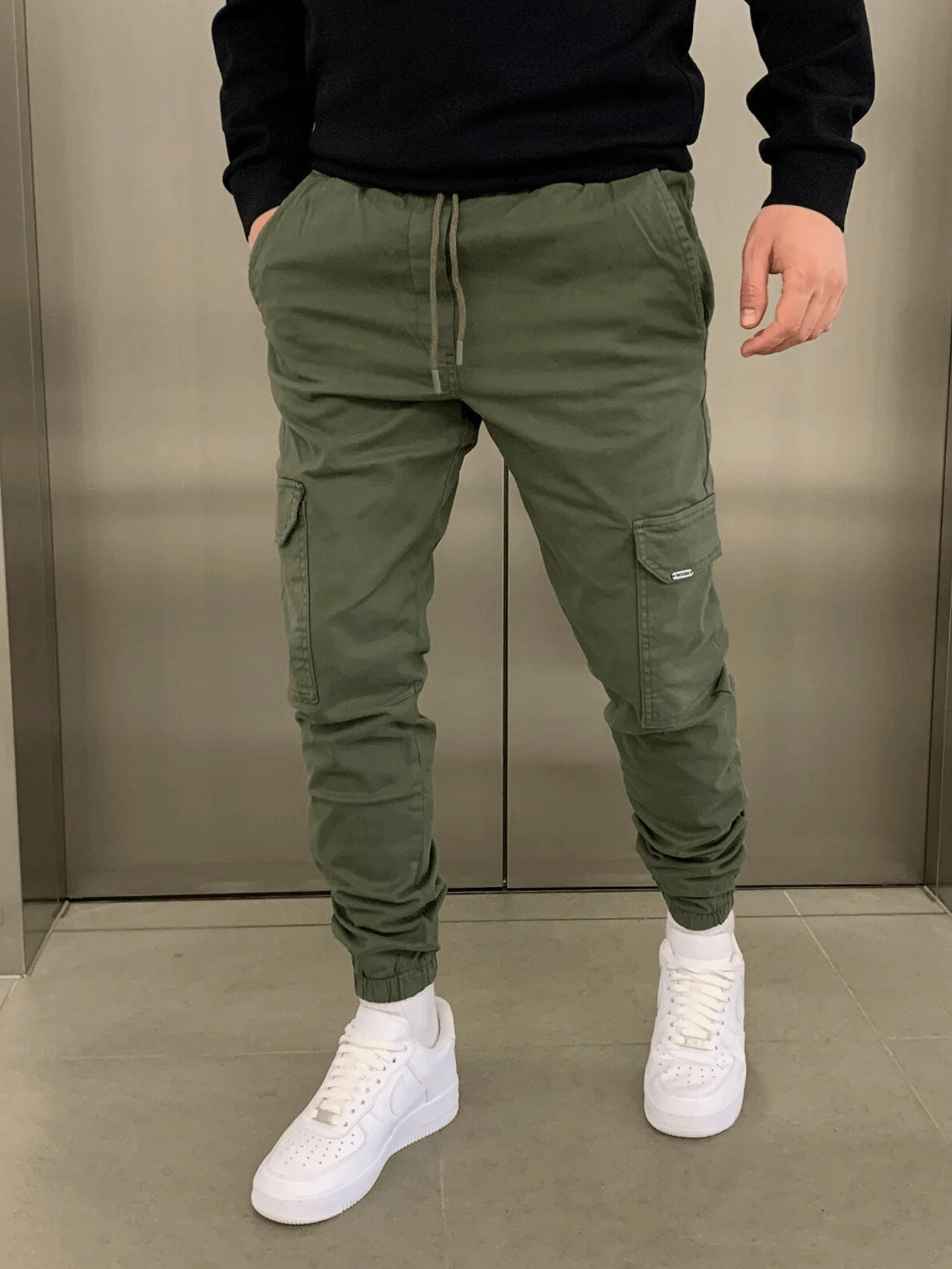 Cargo joggingbroek - Slim fit - Trekkoord - Cargobroek - Herenbroek-Boutique Moda