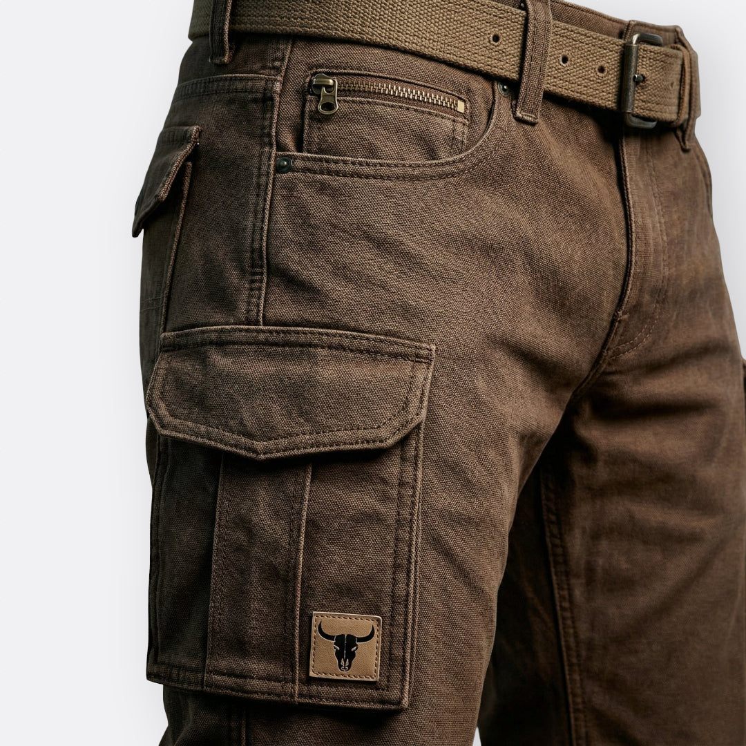 Cargobroek | Bruin | Praktische zakken | Outdoorbroek | Herenbroek-Boutique Moda