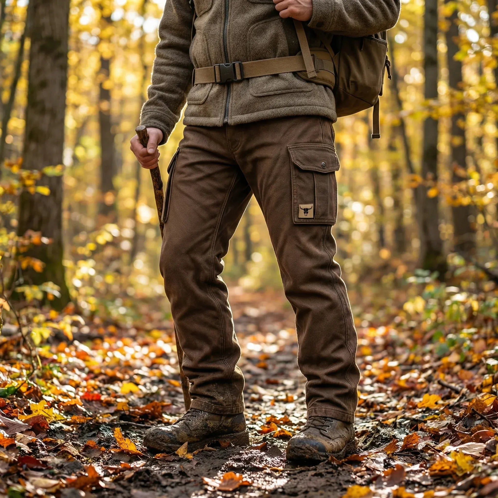 Cargobroek | Bruin | Praktische zakken | Outdoorbroek | Herenbroek-Boutique Moda