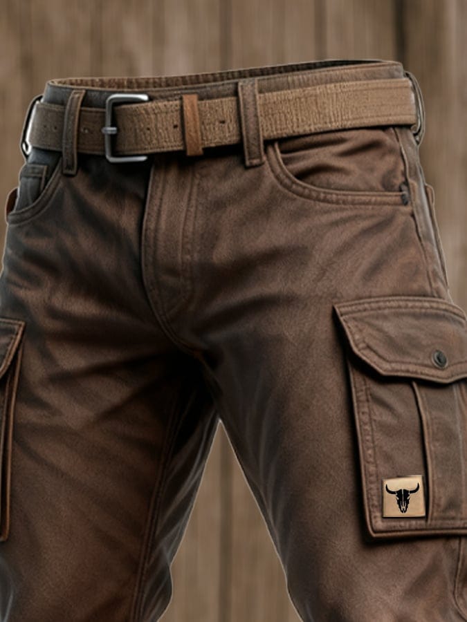 Cargobroek | Bruin | Praktische zakken | Outdoorbroek | Herenbroek-Boutique Moda