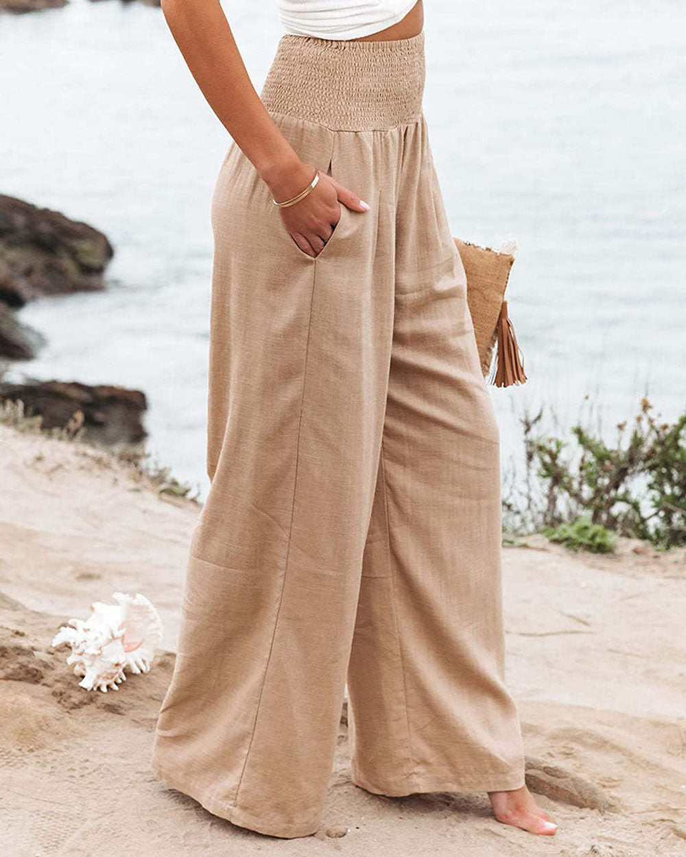 Casual linnen broek-Boutique Moda