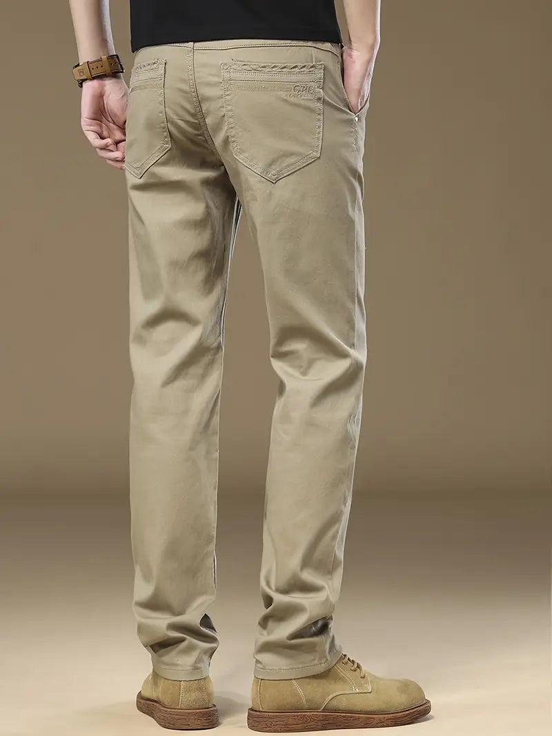 Chino broek - Herenbroek met rechte pijpen en stretch-Boutique Moda