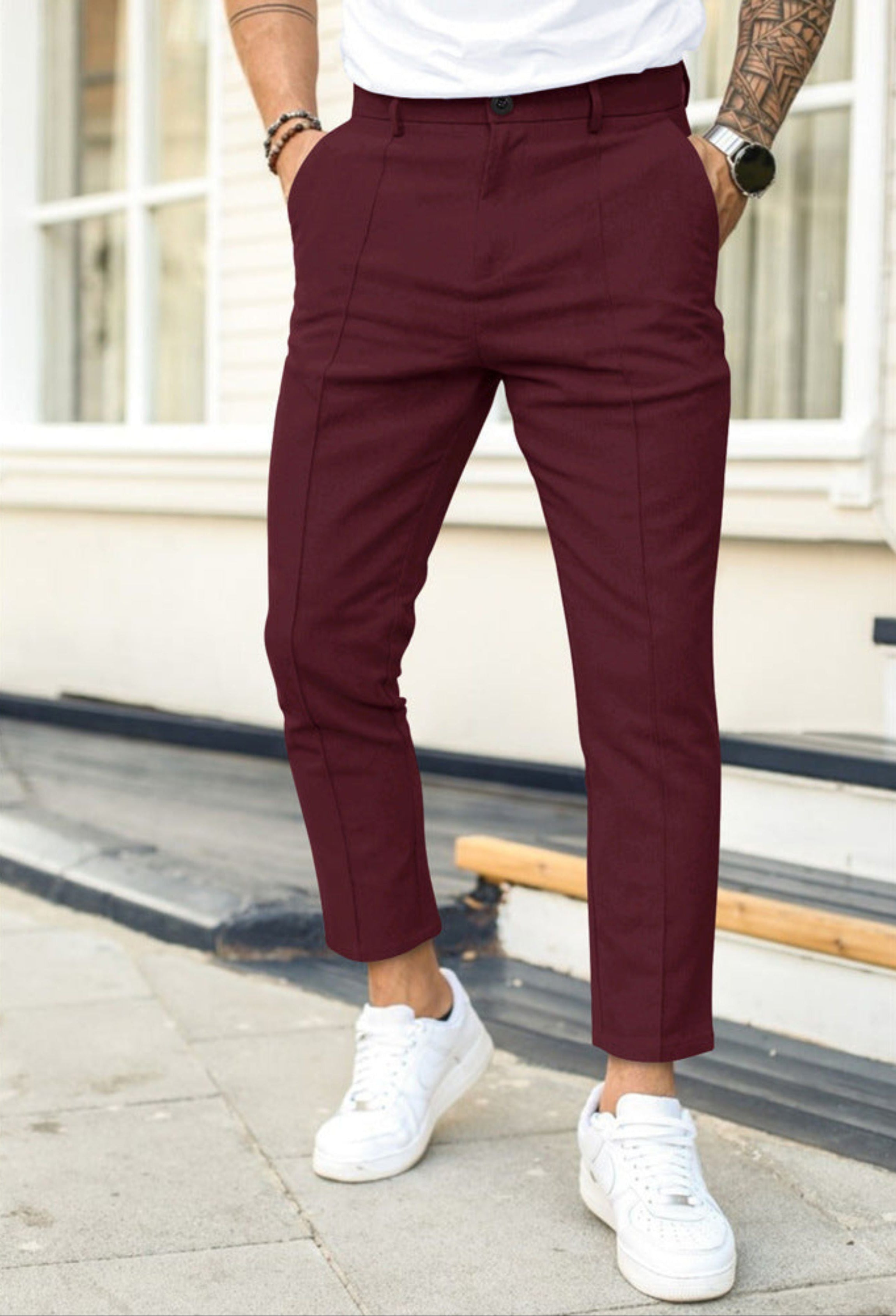 Chino broeken | Stretch | Slim fit | Skinny chino's | Herenbroeken-Boutique Moda
