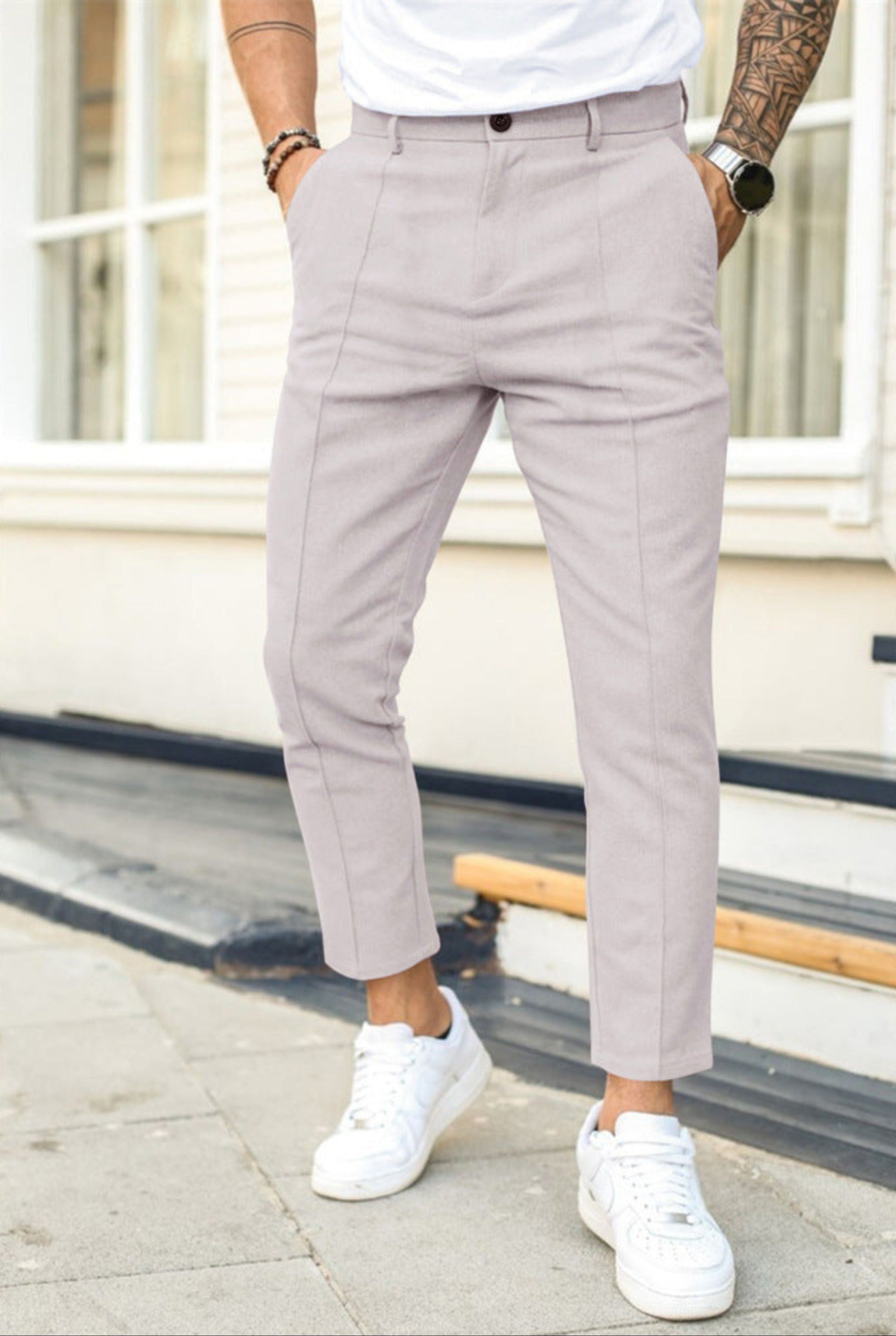 Chino broeken | Stretch | Slim fit | Skinny chino's | Herenbroeken-Boutique Moda