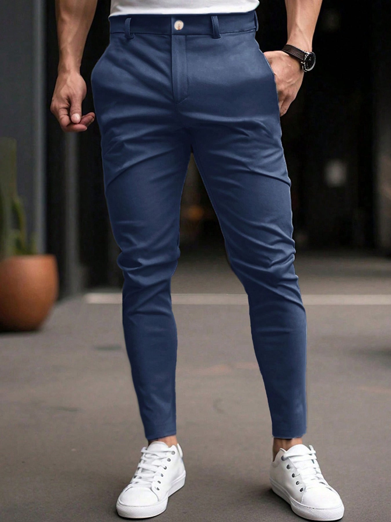 Chino's | Slim Fit | Stretch | Chino broeken | Skinny chino's voor mannen-Boutique Moda