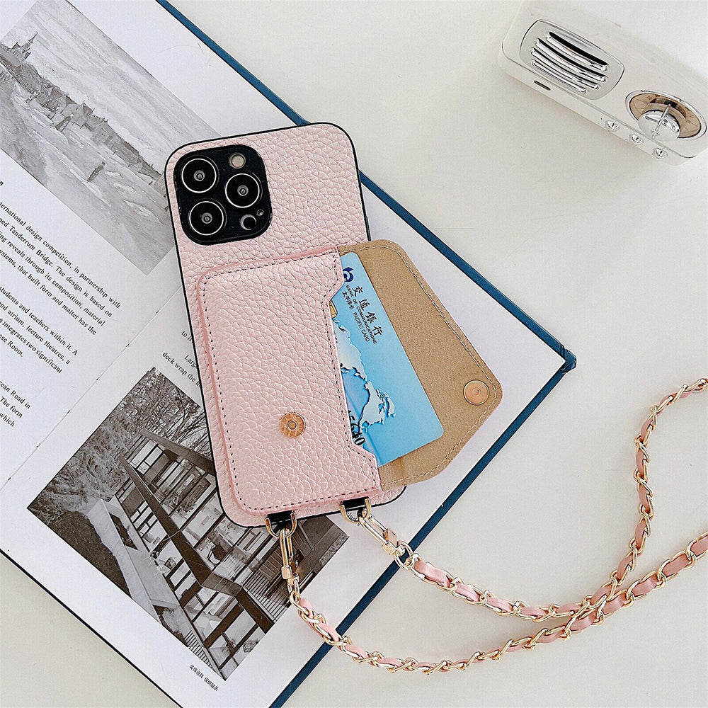 Ciara Crossbody Phone Case | Draag en bewaar je telefoon en pasjes veilig met dit handige telefoon portemonnee hoesje-Boutique Moda
